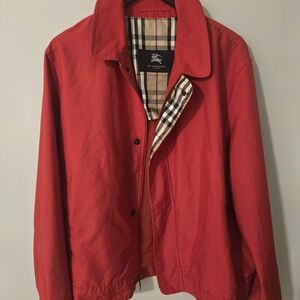 Burberry Men’s Red Lightweight Jacket Size L